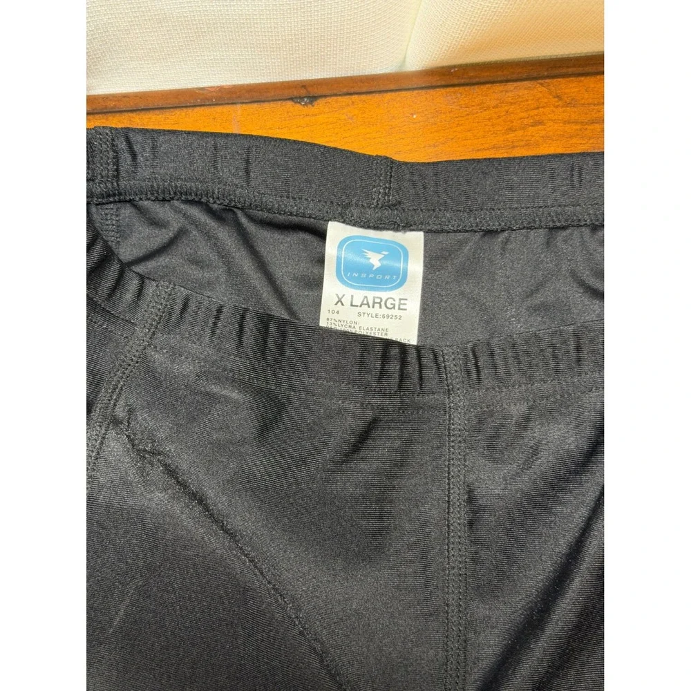 InSport Mens Cycle Shorts Black Padded Biking Shorts XL NWT 69252